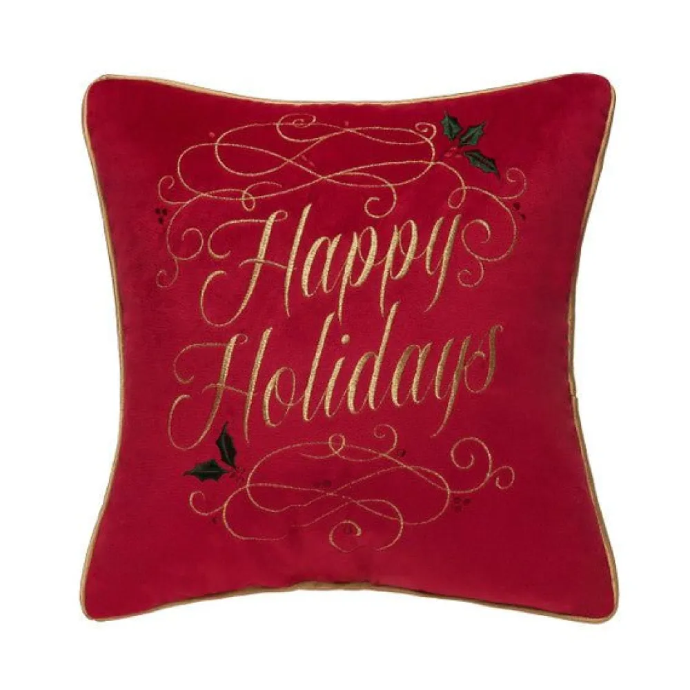 C & F ENTERPRISE Happy Holidays Pillow