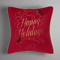 C & F ENTERPRISE Happy Holidays Pillow