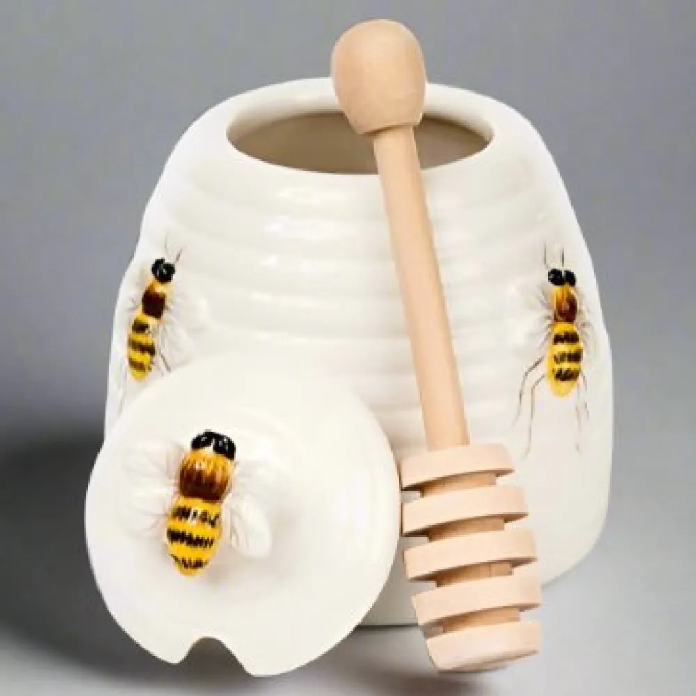 One Hundred 80 Degrees Honey Pot and Dipper