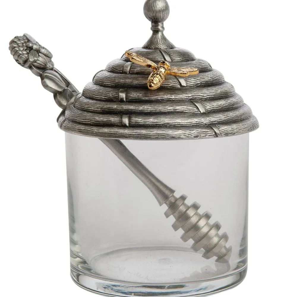 SALISBURY PEWTER Honey Pot with Dipper