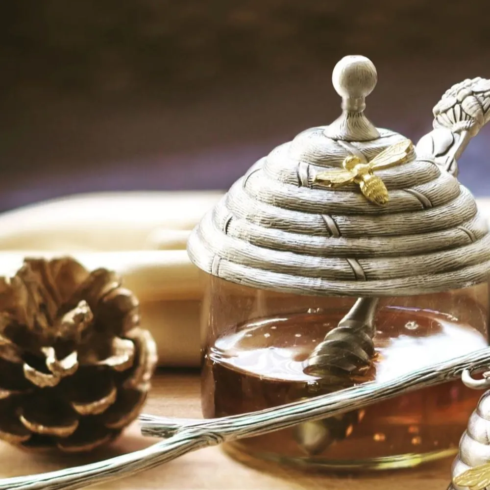 SALISBURY PEWTER Honey Pot with Dipper