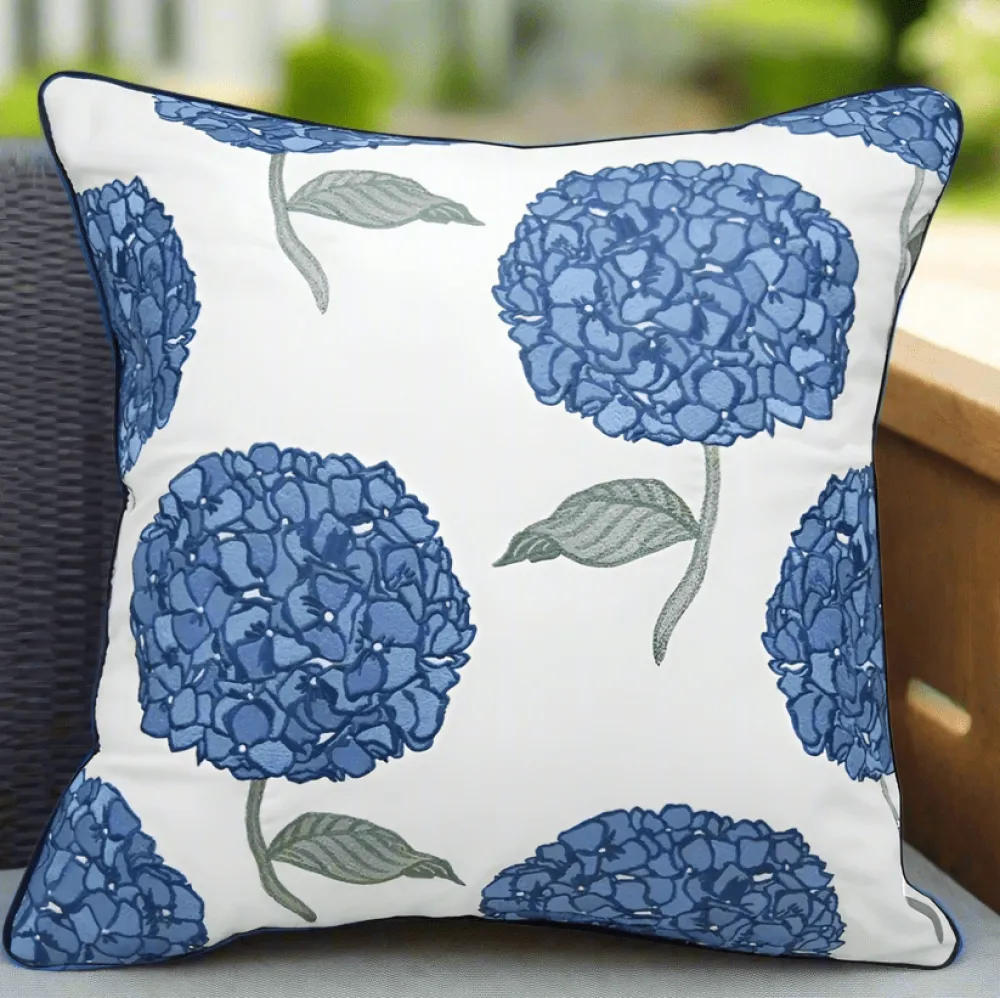 C & F ENTERPRISE Hydrangea Coastal Indoor Outdoor Pillow