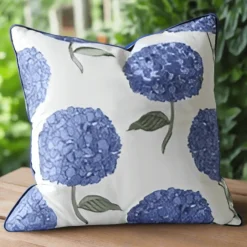 C & F ENTERPRISE Hydrangea Coastal Indoor Outdoor Pillow