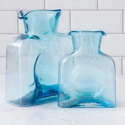BLENKO GLASS COMPANY Ice Blue Water Bottle - Blenko - Large or Mini