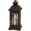 MELROSE INTERNATIONAL LLC Lantern with LED Candle – 12.25” Tall