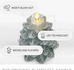 K & K Interiors Luminara Christmas Tree Candle - Flicker Flame