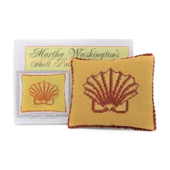 The Examplarery Martha Washington's Shell Pattern Pincushion Cross Stitch Kit