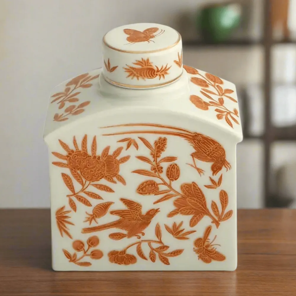 MOTTAHEDEH & COMPANY, INC Mottahedeh Sacred Bird & Butterfly Tea Flask