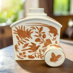 MOTTAHEDEH & COMPANY, INC Mottahedeh Sacred Bird & Butterfly Tea Flask