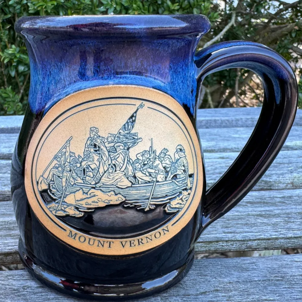 DENEEN POTTERY Mount Vernon Crossing Delaware Mug - Made In USA