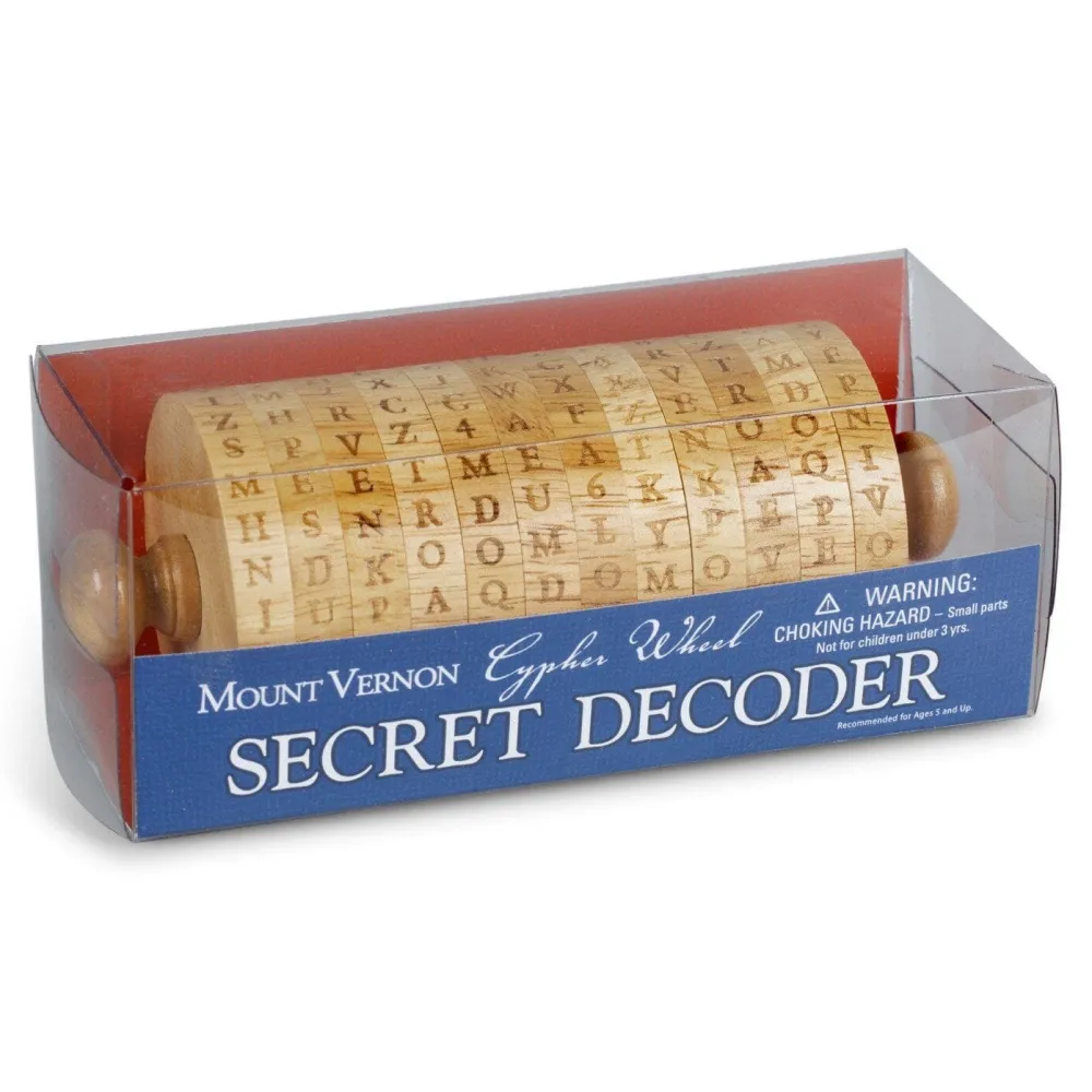 DESIGN MASTER ASSOCIATES Mount Vernon Cypher Wheel Secret Decoder