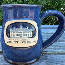 DENEEN POTTERY Mount Vernon Denim - Tall Belly Mug - Made In USA-