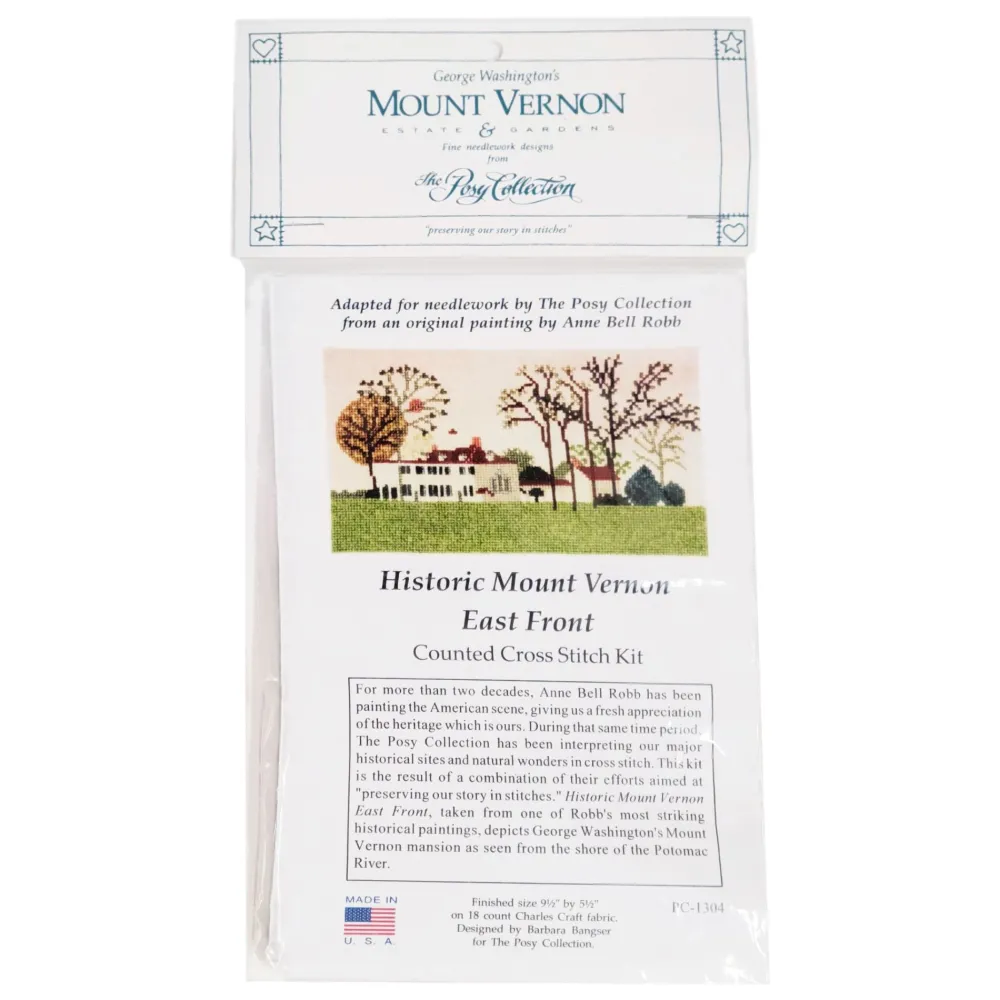 The Shops at Mount Vernon Mount Vernon East Front - Cross Stitch Kit