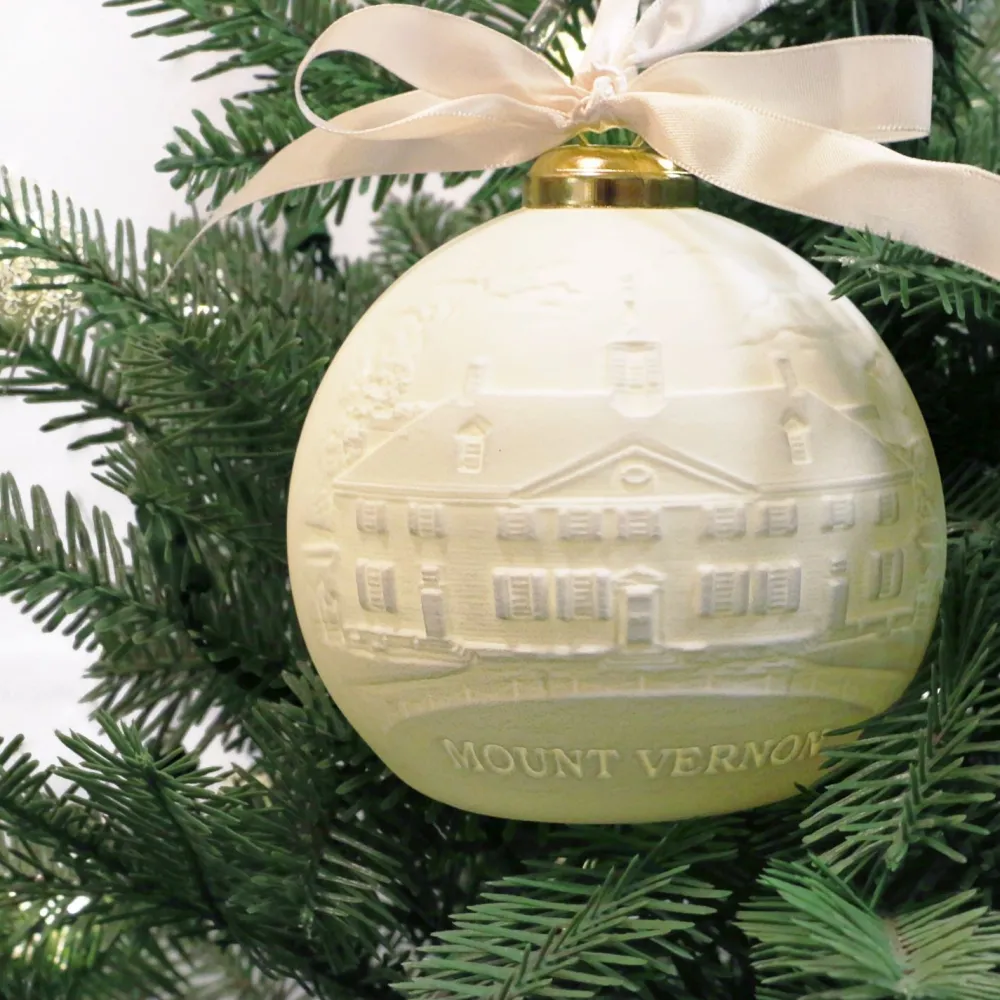 DESIGN MASTER ASSOCIATES Mount Vernon Illuminated Porcelain Ornament