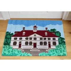 C & F ENTERPRISE Mount Vernon Mansion Hooked Rug