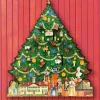 BYER'S CHOICE, LTD Mount Vernon Wooden Tree Advent Calendar
