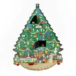 BYER'S CHOICE, LTD Mount Vernon Wooden Tree Advent Calendar