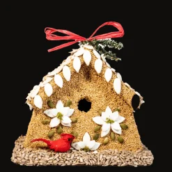 MR. BIRD Poinsettia Bird House - Bird Feeder