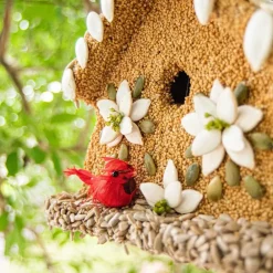 MR. BIRD Poinsettia Bird House - Bird Feeder