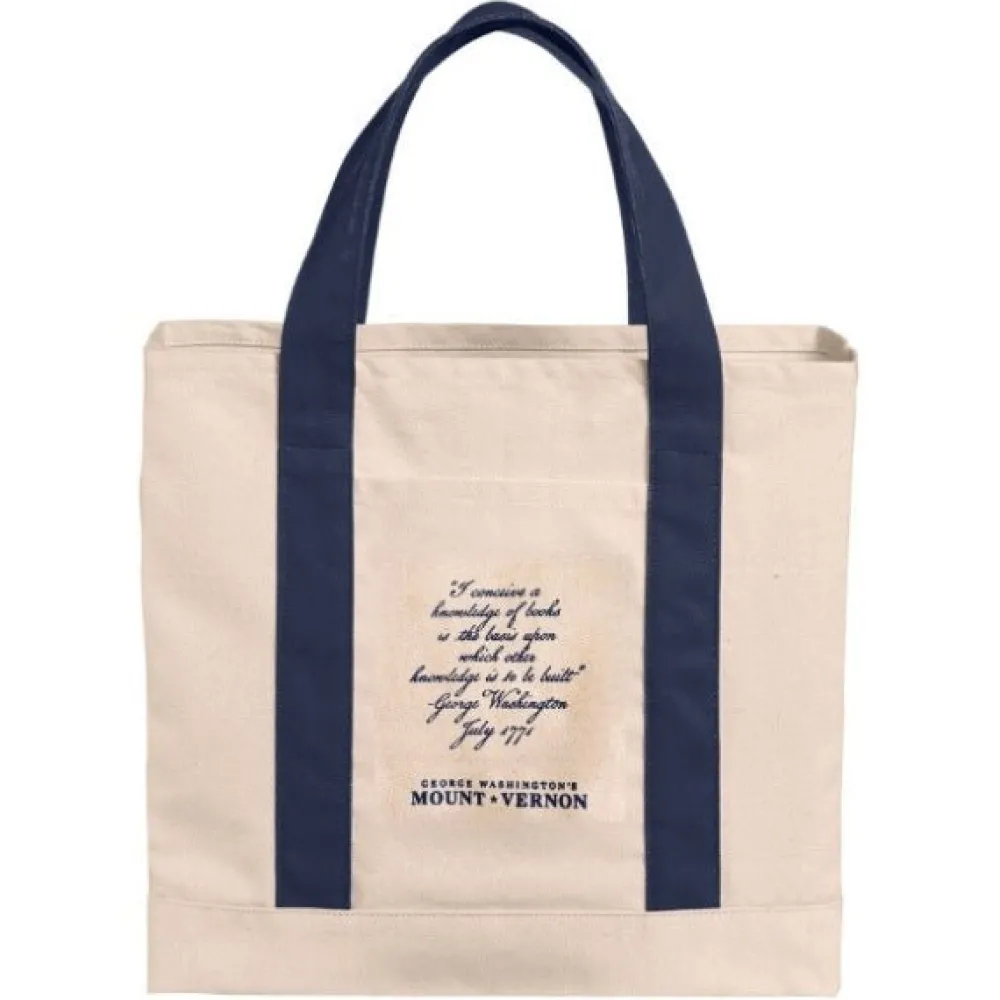 OCEAN BEACH SPORTSWEAR, INC Navy Blue George Washington Book Tote - Navy or Red