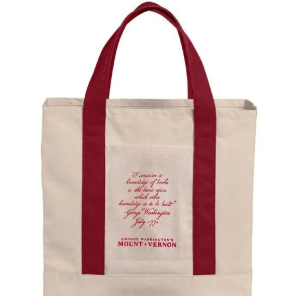 OCEAN BEACH SPORTSWEAR, INC Navy Blue George Washington Book Tote - Navy or Red