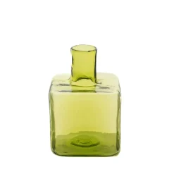 BLENKO GLASS COMPANY Olive Block Bud Vase