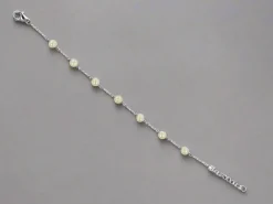 Women Color Craft Inc Pearl Station Sterling Bracelet