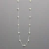 Women Color Craft Inc Pearl Station Sterling Necklace