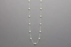 Women Color Craft Inc Pearl Station Sterling Necklace