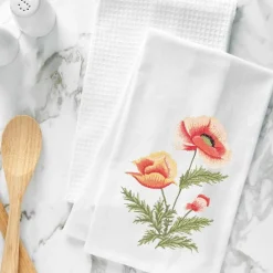 C & F ENTERPRISE Poppy Flour Sack Towel