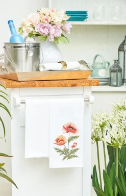 C & F ENTERPRISE Poppy Flour Sack Towel