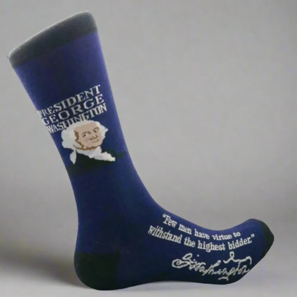 The Shops at Mount Vernon President George Washington Quotation Socks