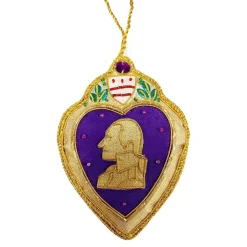 ST NICOLAS LTD. Purple Heart Ornament
