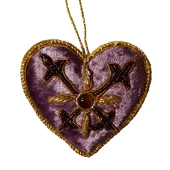 ST NICOLAS LTD. Purple Heart Ornament St. Nicolas