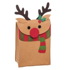 C & F ENTERPRISE Reindeer Felt Gift Bag
