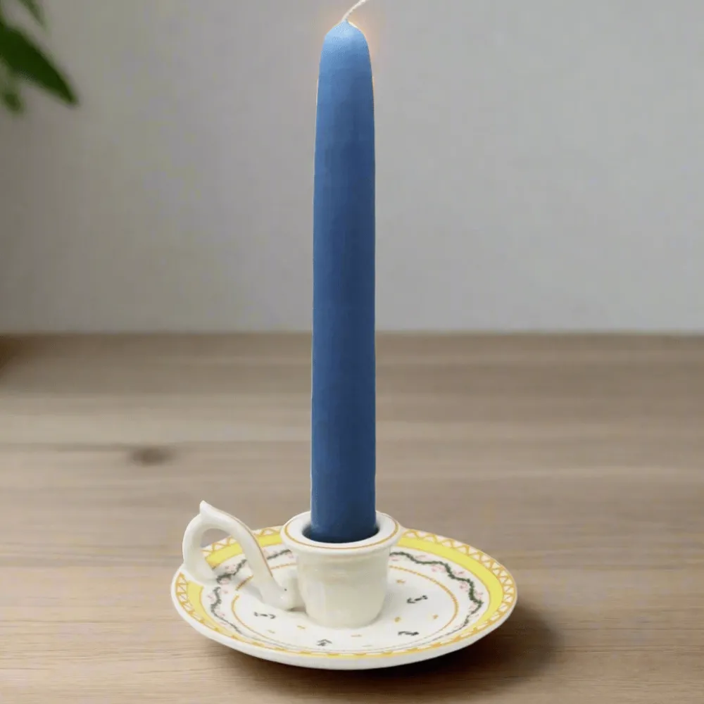 DESIGN MASTER ASSOCIATES Ribbons and Cornflower Chamberstick