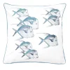 C & F ENTERPRISE Seaglass Fish Pillow- Indoor/Outdoor Pillow