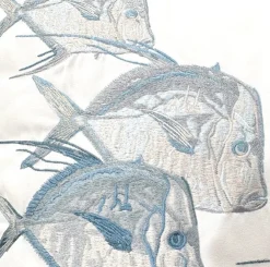 C & F ENTERPRISE Seaglass Fish Pillow- Indoor/Outdoor Pillow