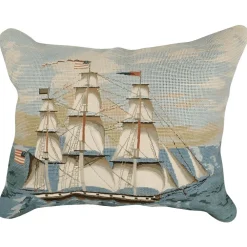Michaelian Home Ship at Full Mast Wool Pillow By