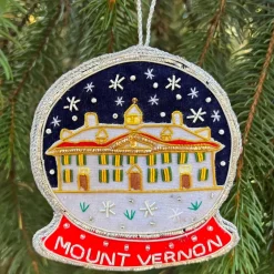 ST NICOLAS LTD. St. Nicolas Mount Vernon Snowglobe Ornament