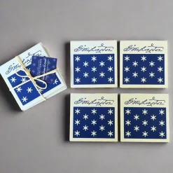 DESIGN MASTER ASSOCIATES Stone Coaster Set of Four - Commander In Chief Design