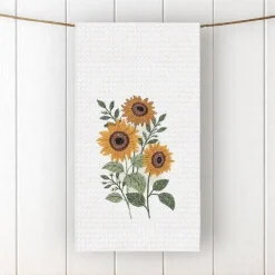 C & F ENTERPRISE Sunflower Waffle Weave Towel