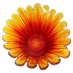 BLENKO GLASS COMPANY Tangerine Sunflower Bowl