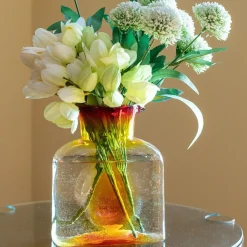 The Shops at Mount Vernon Tangerine Water Bottle - Blenko - Large or Mini