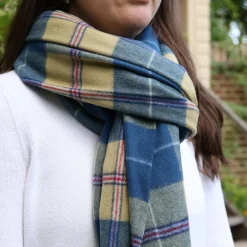 PATRICK KING WOOLLEN COMPANY Tartan Shawl - Wool Stole - Wool Oversized Scarf