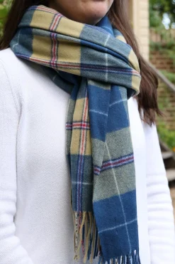 PATRICK KING WOOLLEN COMPANY Tartan Shawl - Wool Stole - Wool Oversized Scarf
