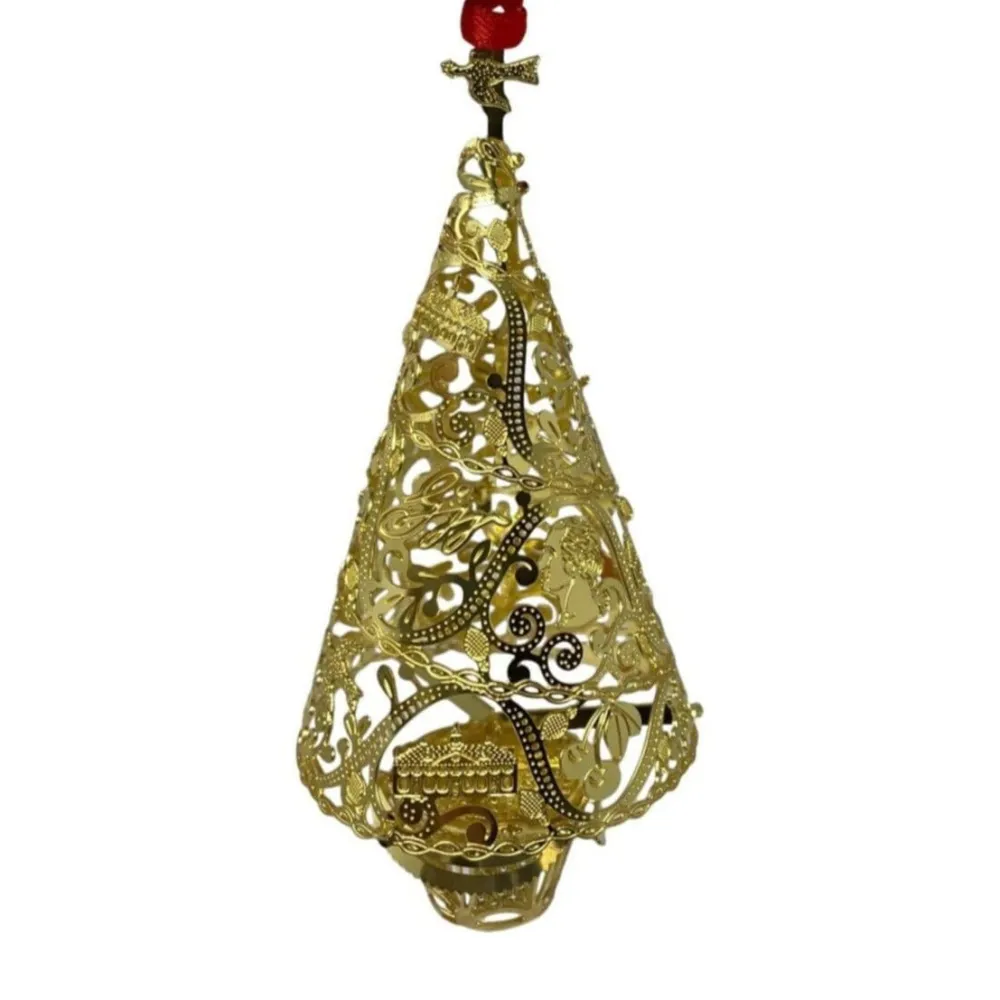 DESIGN MASTER ASSOCIATES Three-Dimensional Brass Christmas Tree Ornament