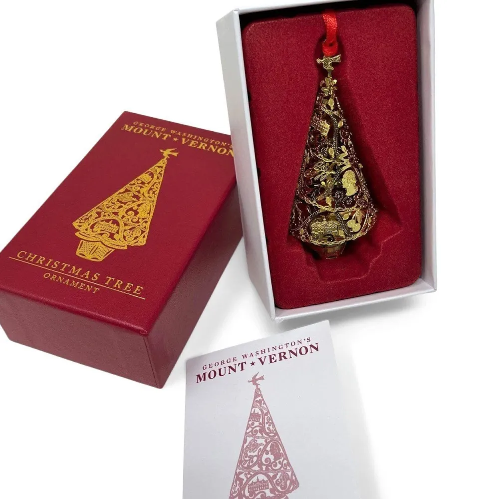 DESIGN MASTER ASSOCIATES Three-Dimensional Brass Christmas Tree Ornament