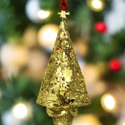 DESIGN MASTER ASSOCIATES Three-Dimensional Brass Christmas Tree Ornament