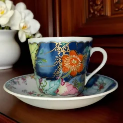 MOTTAHEDEH & COMPANY, INC Tobacco Leaf Cup & Saucer